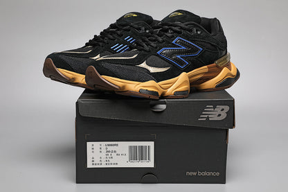 New Balance 9060 -unisex-lenkkarit, musta-keltaiset