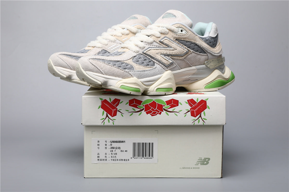 New Balance 9060 Unisex-Sneaker Beige-Grün