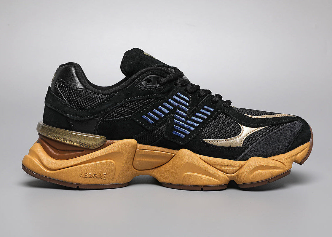 New Balance 9060 -unisex-lenkkarit, musta-keltaiset